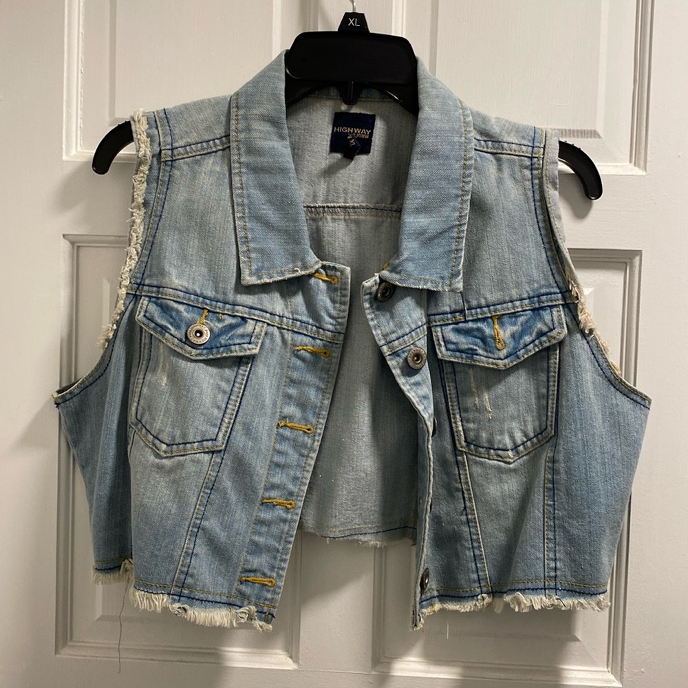 Light Washed Jean Vest